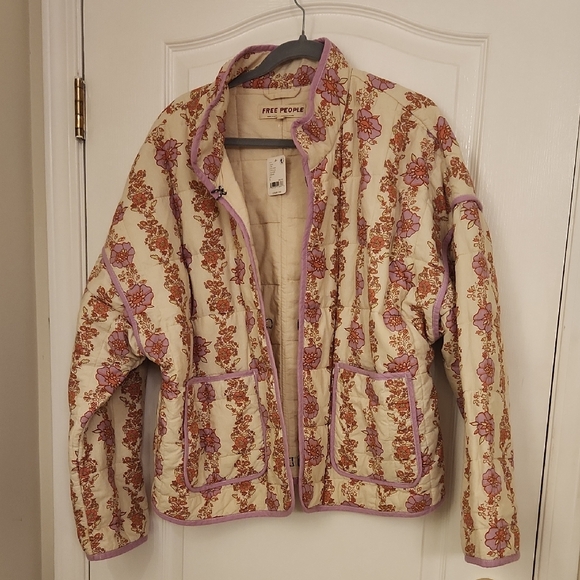 Free People Chloe Quilted Floral Jacket - Picture 1 of 11